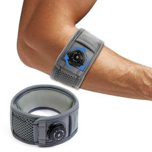 Tennis Elbow Brace for Men Women, Elbow Brace for Tendonitis Tennis Elbow & Golfer's Elbow, Adjustable Elbow Strap, Gray, REGULAR Size (M/L), 9"11.5", 1 Pack