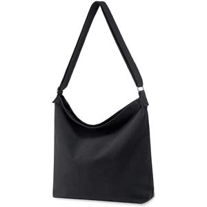 Women's Large Canvas Crossbody Tote Handbag - Blank Design for Customization