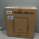 Vanity Mirror with Lights, Height-Adjustable & 360 Rotation, 1/10X Magnification, Three Color Lighting Modes, Makeup Mirror Smart Touch Control, Large Vanity Desk Mirror (17.5in,White)