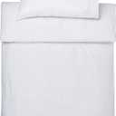 Amazon Basics Microfibre Duvet Cover Set, Cross Hatch Grey, 135 x 200 cm / 50 x 80 cm x 1