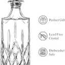 Whiskey Decanter With Glass Stopper ,25 oz Liquor Decanter For Alcohol , Wine , Scotch , Brandy or Bourbon Decanter , Lead-Free Crystal Decanter
