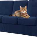 SUBRTEX 7 Pieces Stretch Sofa Slipcover Sets Couch Cover Sets Backrest Cushion Covers Furniture Protector Collection Set for Oversize Sofa Loveseat Chair Slip Covers(Large, Navy)