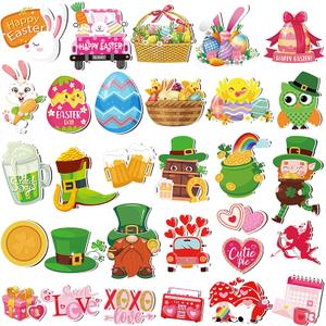 Funtery 30 Pcs Holiday Magnets Easter Fridge Refrigerator Magnets for Festival Home Locker Whiteboard Kitchen Dishwasher Decorations (Sweet)