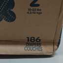 Pampers Swaddlers Diapers, Size 2 (10-22 lbs), 186 Count, Absorbent, Keeps Baby Dry and Comfortable, Skin Safe Disposable Baby Diaper 