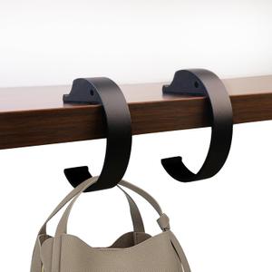 Bag Hook Heavy Sturdy Purse Hook for Table & Holds 50 lbs Purse Holder for Table Portable Purse Hanger for Table 2pcs Black and Black