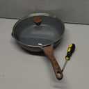 SENSARTE Nonstick Deep Frying Pan Skillet, 12-inch Saute Pan with Lid, Stay-cool Handle, Chef Pan Healthy Stone Cookware Cooking Pan, Induction Compatible, PFOA Free (Classic Granite)