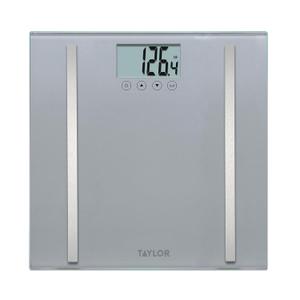Taylor Digital Body Composition Scale, Bathroom Scale for Body Weight, Measures Body Fat, Body Water, and Muscle Mass Percentages, 8 User Recognition, FSA HSA Eligible, 400 lb Capacity, Charcoal