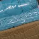 Amazon Basics Full/Queen Comforter Set with Geometric Sheets, 7-Piece Industrial Teal Bedding, Lightweight Microfiber Bed-in-a-Bag