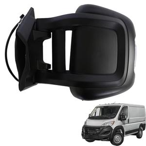 Marretoo Letf Driver Side Mirror Long Arm replacement for 2014-2025 RAM Promaster 1500 2500 3500 New Six Work Van Accessories 8+2 pins Heated Turn Signals Light Power Glass 7SV33JXWAA CH1320547