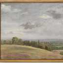 InSimSea Framed Canvas Wall Art Vintage Decor, Landscape Canvas Wall Art, Farmhouse Wall Art for Living Room, Rolling Hills Wall Painting Pictures for Bedroom Wall Decor, 9"x11"