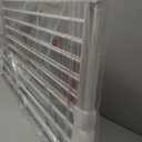 No Bottom Bar Baby Gate, 51.18 inch Tall Cat Pet Gate for Doorway, Adjustable 27.5in- 43 in Dog Gate with Large Walk Thru Door (White, 51.18inch)