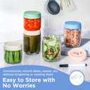 DRKIO 10 & 16 Oz Overnight Oats Containers with Lids - 6 Pack Glass Storage Jars with Airtight Lids Wide Mouth Mason Food Jars Great for Meal Prep Salad Chia Puddirg Snacks Yogurt Sugar Spice Cereal