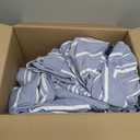 Extra Deep Split King Sheet Set  7 Piece Breathable and Cooling Sheets  Hotel Luxury Bedding for Women, Men, Kids & Teens  Secure Fit  Soft and Wrinkle Free with Extra Deep Pockets  Blue Stripes