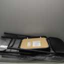 OEF Furnishings OEF3200 Series Heavy Duty, Industrial Grade, Premium Vinyl Folding Chairs 2" Ultra Padded Seat Double Hinged Steel Frame (2 Pack, Black/Black)