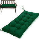 Outdoor Bench Cushion, Waterproof Wicker Chair Cushion, Thick Patio Replacement Seat Pad for Porch Lawn Indoor Swing Couch Sofa Loveseat, Patio Furniture Cushions, 44x19 Inch, Emerald Green