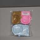 3 Pcs Silicone Snack Containers with Lids, Double Compartment Reusable Snack Containers with Lids and Spoons, Silicone Snack Container Small Mini Food Snack Boxes for Seasoning Salad Sauce