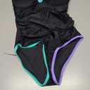 popvil One Piece Swimsuits Women 2026 Tummy Control - Modest Bathing Suit Shapewear Swimwear Retro Neon Swim Suit (M)