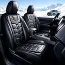 IKABEVEM for Toyota Tacoma Seat Covers 2026 2025 2024 4th Gen SR5 Full Set | Premium Leather TRD Sport TRD Off-Road SR Double Crew Cab(5 Seats,Blackline)