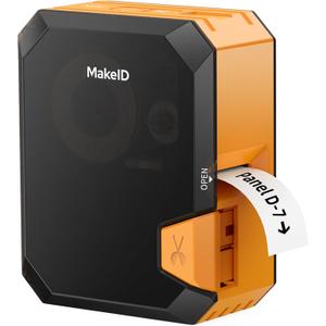 Makeid P31S Portable Industrial Label Printer, 1" Print Head with Bluetooth, Mobile/PC Software, with 0.75" x 19.68ft Label for Wire, Cable & Heat Shrink Tubes at Job Sites.