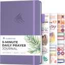 Clever Fox 5-Minute Daily Prayer Journal  Bible Study Journal for Women to Write In  Faith Based Gifts & Religious Accessories  Biblical Scripture Notes & Devotional Church Notebook (Lavender)
