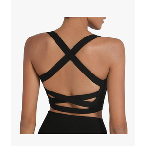 romansong Strappy Yoga Sports Bras for Women Padded Criss-Cross Back Tank Tops Size S