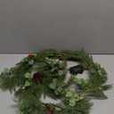 Brightown Pre-lit Christmas Garland with Lights, 6 Feet 20 LED Battery Operated Christmas Lights with Pine Cones, Berry, Eucalyptus Leaves, Indoor Christmas Decorations for Stairs, Fireplace, Door (1 Pack)