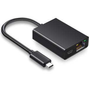 Ethernet Adapter for Fire TV Stick, Micro USB to RJ45 Ethernet Adapter Compatible with Fire TV Stick/4K/4K Max, Cube, Chromecast Ultra Audio - Black