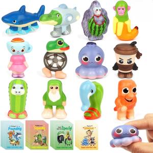 BLSFXROE 24 Pack Easter Italian Brainrot Squeeze Toys, Soft Stress Relief Fidget Toys, Slow Squishy Toys Bulk for Kids Boys Girls