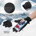 Kids Winter Warm Gloves - Touchscreen Thermal Water-Resistant for Boys Girls Running Cycling Football in Cold Weather (Pink, XL)