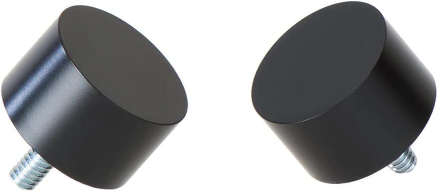 Ivilon End Cap Finials for Curtain Rods of 7/8 and 1 Inch Diameter Color Black