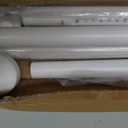 AIZESI 41-124 Inch Heavy Duty Tension Curtain Rod - No Drilling, Adjustable, Rust-Resistant for Outdoor, Living Room, Window, Bathroom (White, 41" to 124"|2PACK)