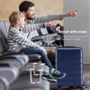 OLIXIS 28 Inch Luggage, Hardside Checked Suitcase with Spinner Wheels, Lightweight ABS Hard Shell Travel Luggage, TSA Approved Lock, Expandable Large Suitcase for Business & TravelBlue