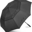 ZOMAKE Automatic Open Extra Large Golf Umbrella 62 Inch, Double Canopy Vented Windproof Oversize Stick Umbrellas for Rain