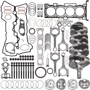 G4KJ 2.4L Engine Rebuild Overhaul Kit w/Crankshaft Piston Set Compatible with Hyundai Sonata Tucson Santa Fe 2011-2019, for Kia Optima Sorento Sportage 2011-2020 23111-2G200 23510-2G500