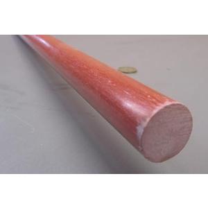 GPO3 Fiberglass Round Rod 1.00" (1") Diameter x 6 Ft Length Red 1 pc