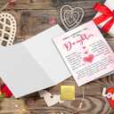 3 x Happy Valentines Day Card for Daughter, To My Daughter Valentines Day Card Gift from Parents Father Mother, Believe Brave Stronge (#9)