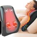 Snailax Back Massager with Heat 3D Shiatsu Massage Pillow for Neck & Back, Fixed Kneading Nodes, Chair & Sofa Use, Gift for Mom, Dad, Women & Men