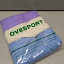 OVESPORT 3 Piece Workout Shorts for Women Seamless Scrunch Butt Lifting High Waisted Yoga Gym Booty Running Short Pants (Blue, XL)