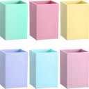 gisgfim 6 Pcs Classroom Magnetic Storage Boxes Magnetic Storage Containers Plastic Dry Erase Marker Holder Plastics Pen Holder for Refrigerator Whiteboard Home Office School Organizer Supply (Pastel)