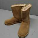 BEARPAW Women's Elle Short Iced Coffee Size 9 | Classic Suede Pull On Fashion Boot | Cozy Winter Boots for Women, Coffee 