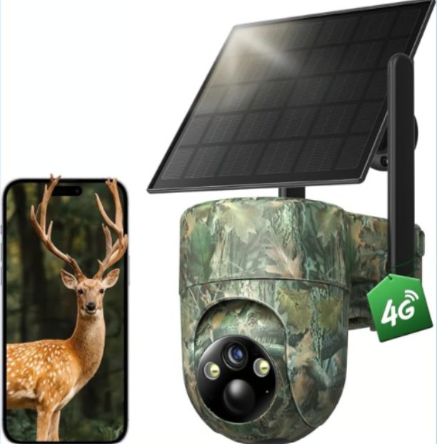 2pcs LIWAN Cellular Trail Camera, 4G LTE SIM Card Included, Solar Game Cellular Camer, Camouflage 