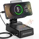 JTEMAN Gifts for Men Women,Adjustable Cell Phone Stand with Bluetooth Speaker and Charging Function,Cool Tech Gadgets Gift Idea for Dad Mom Birthday