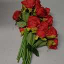 Jexine 360 Pcs 30 Bouquets Artificial Roses Flowers Bulk Fake Roses Flower Bouquets Realistic Silk Faux Rose with Stems for Weddhing Home Table Party Decorations(Red)
