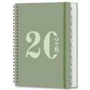 2 x 2026 Planner, Weekly and Monthly Calendar Agenda Book, Jan 2026 - Dec 2026, Hardcover Planning Academic Planner for Office School Supplies and Desk Accessories - A5 (6.3'' x 8.5''), Green