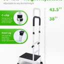 Step Stool with Handle for Elderly - Portable Step Stools for Adults with Adjustable Handle and Legs - Stepping Stool for Bed Supports up to 275 LBS, HDB-503A-E