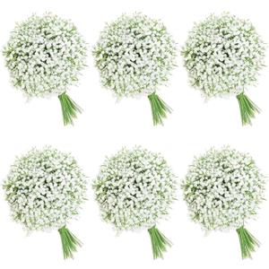 120 Pcs Babys Breath Artificial Flowers, White Babys Breath Flowers Artificial Bulk Real Touch Flowers for Wedding Party Home Garden Decoration