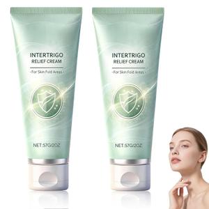 2Pcs Intertrigo Cream, Intertrigo Relief Cream, Skin Fold Care & Chafing Support Cream, Moisture and Friction Control, Quickly Soothes Skin, Fast-Drying Non-Greasy Formula for Friction-Prone Areas