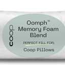 Coop Home Goods Extra Oomph Fill, Cross-Cut Memory Foam, Medium Density Pillow Fill, 1/2 Pound Bag, Refill to Customize Your Premium Adjustable Pillow, GREENGUARD Gold and CertiPUR-US Certified