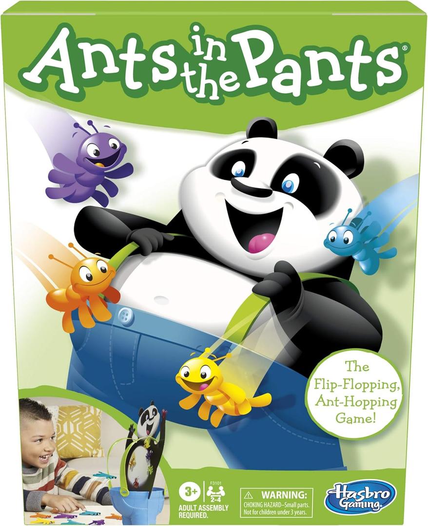 Hasbro Gaming Ants in The Pants Preschool Game for Kids Ages 3+, Fun Board Game for 2-4 Players 
