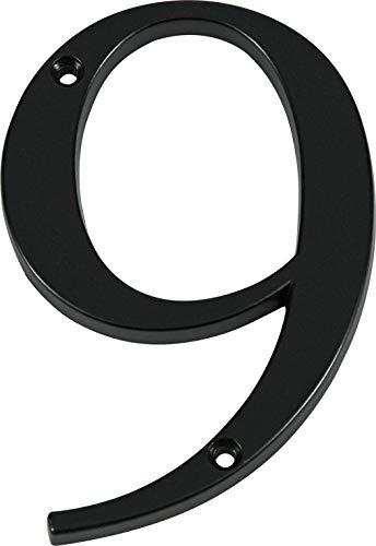 Distinctions 843149 Black Flush-Mount 4-Inch House Number 9 2 Pack